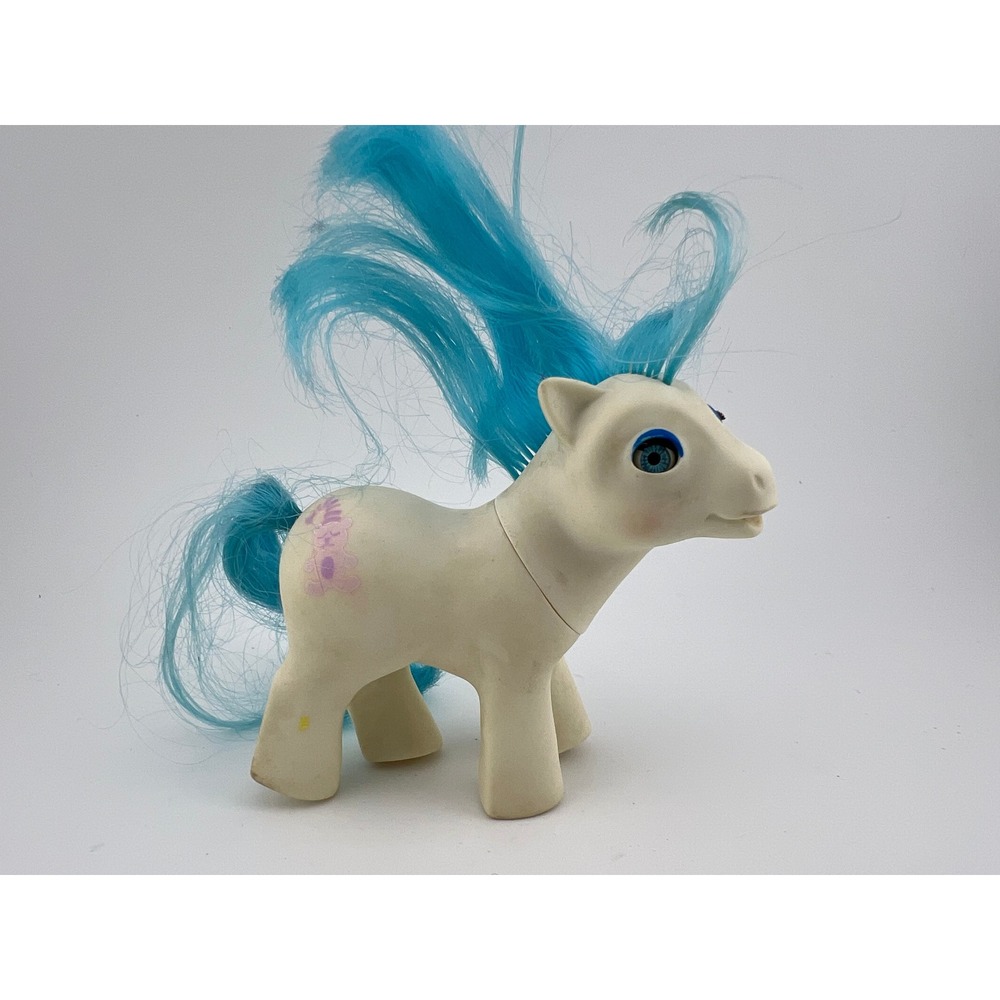 Baby Sleepy Pie My Little Pony Baby White Blue Hair Teddy Bear Sleep Eyes
